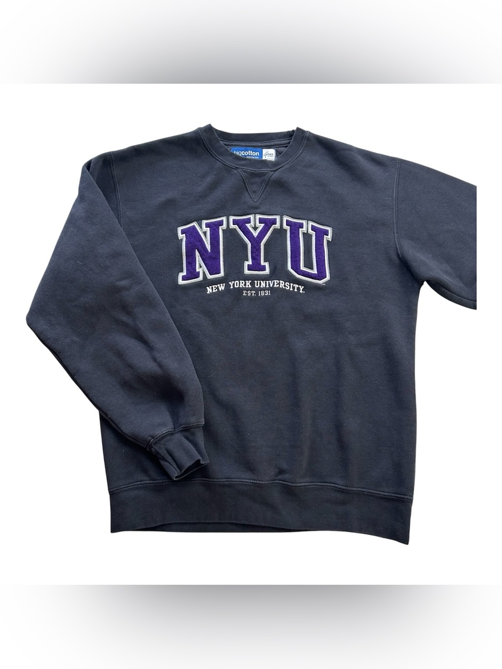 NYU New York University Gear For Sports Big Cotton Men’s Crewneck Pullover sz S